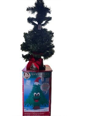 Vintage Douglas fir talking Christmas tree